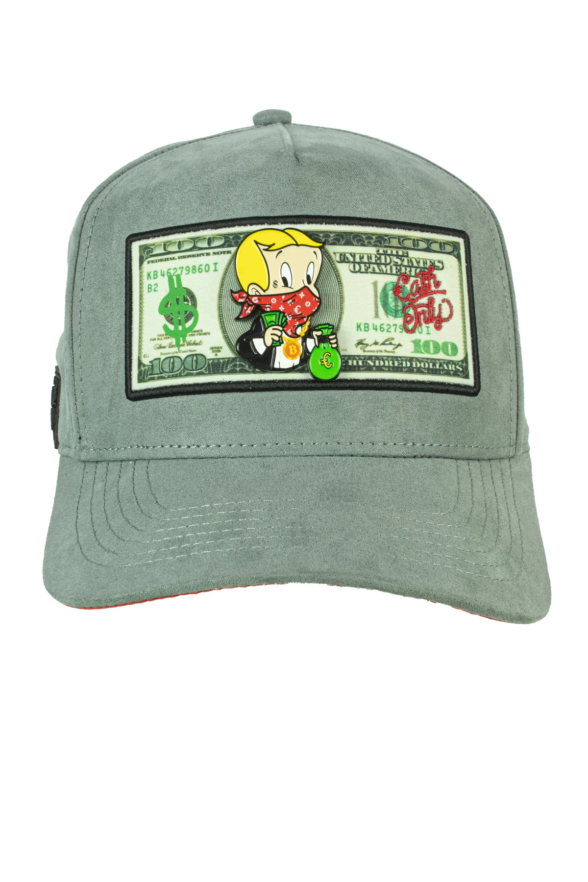 GORRA CASH ONLY RICHI IN DOLLAR GREY UNITALLA
