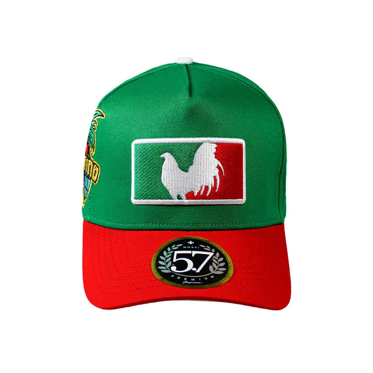 GORRA 5.7 GALLO BEISBOL WRLS CURVA VERDE UNITALLA