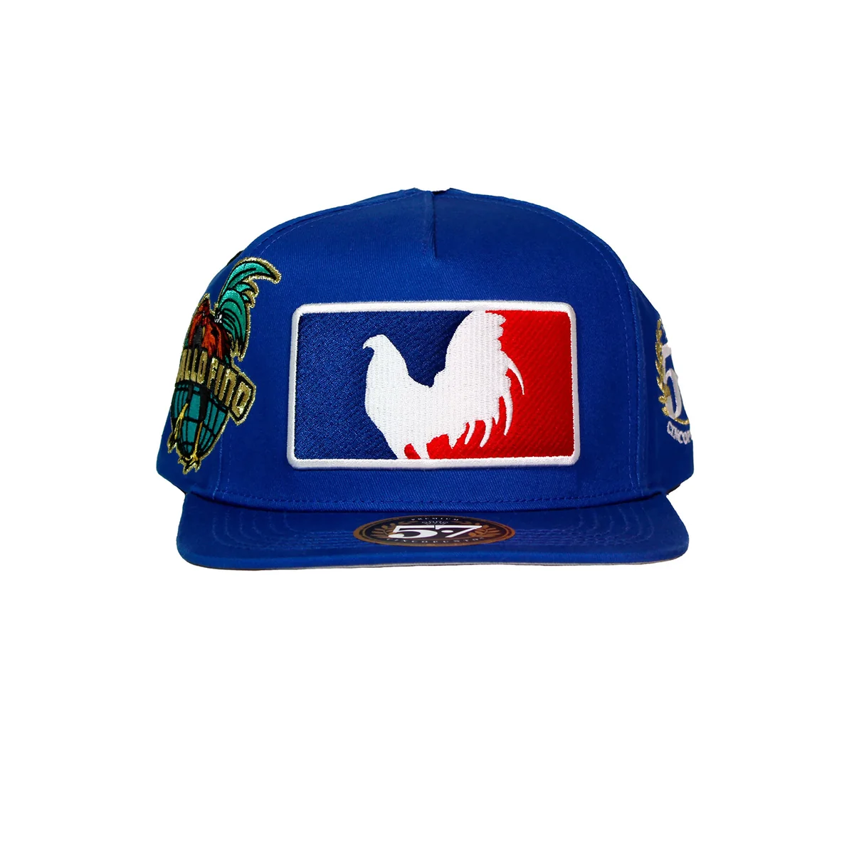 GORRA 5.7 GALLO BEISBOL WRLS PLANA AZUL UNITALLA