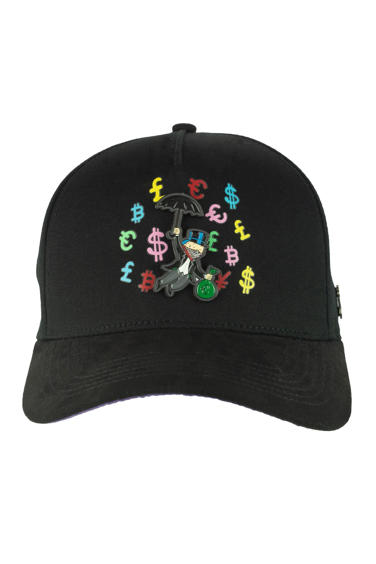 GORRA CASH ONLY MONOPOLY FT PURBLE VISOR BLACK UNITALLA