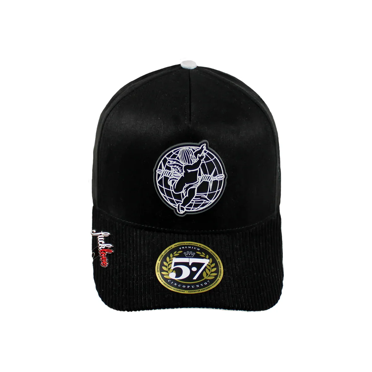 GORRA 5.7 FAKE LOVE ANGEL WORLD NEGRO UNITALLA