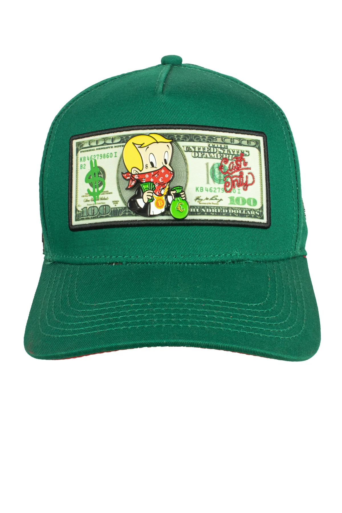 GORRA CASH ONLY RICHI IN DOLLAR GREEN UNITALLA